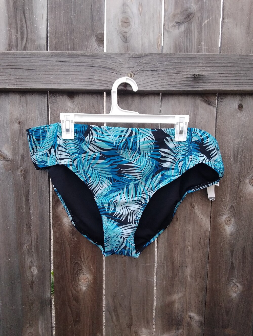 Time And Tru NWT Mid Rise Bikini Bottoms Swim Palm Print 2X Womens
